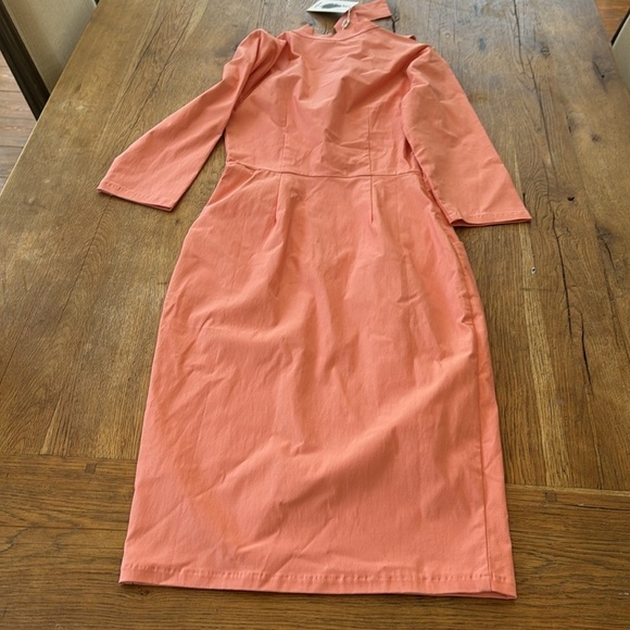 MUXXN PEACH PENCIL DRESS - Picture 5 of 5